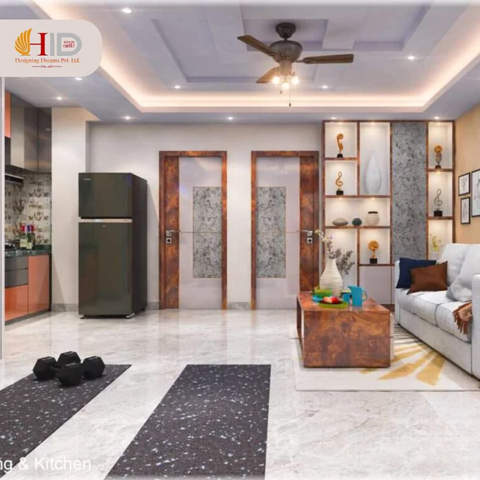 Living Room Interior - HID Designing Dreams
