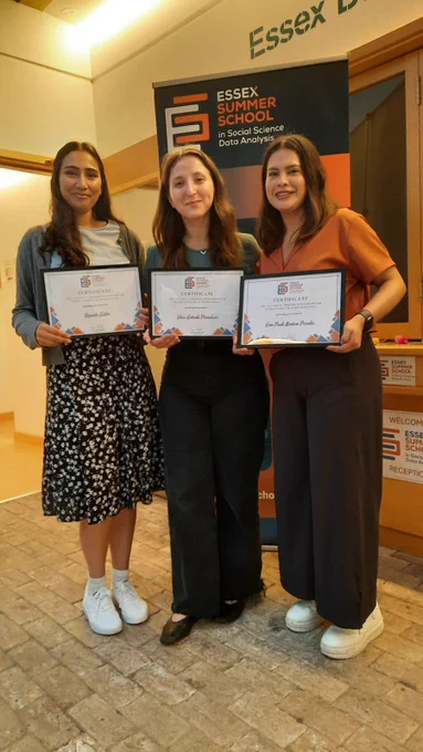 From left to right, awardees Rupinder K. Liddar, Silvia Porciuleanu, and Paula Montano showing their award certificates.