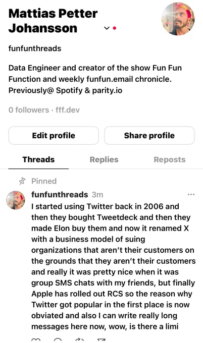 Totally not a mention of the platform that is not a ball of yarn