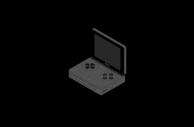 SONY® PlayMan — Mk.1 [Concept], a handheld gaming console. Explores an alternate reality where Sony released a gaming portable which was fundamentally different to the PSP. The design is directly inspired by the Minidisc Walkmans of the mid 1990s and the goal was to reference an era of product design that was perhaps less elegant but equally as charming.

In addition to the hardware itself, a brand for the product was imagined which directly references Sony's famous 'WALKMAN' typeface, as well as other elements of the product including an LCD headphone remote which would display game information, and the design of the MiniDiscs. https://arkotype.co/project/sony-playman-concept