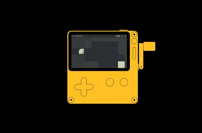 Art direction and branding for QuestyChess, a video game for the Panic Playdate — a handheld console. Shows a full grid-based design language, utilises simple and scaleable elements for optimal legibility and a simple graphic interface that evokes a 'terminal' aesthetic from the early 1980s. https://arkotype.co/project/questy-chess