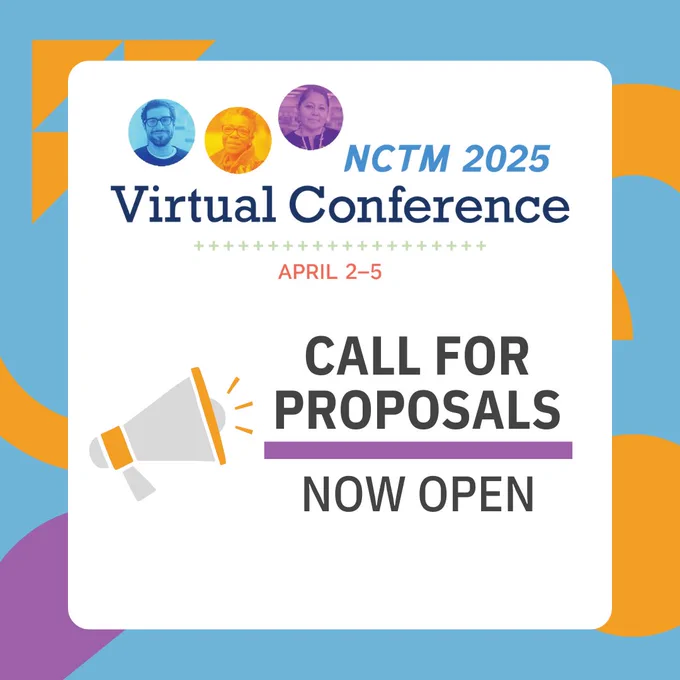 Graphic showing Call for Proposals is now open for the 2025 Virtual Conference (logo) 