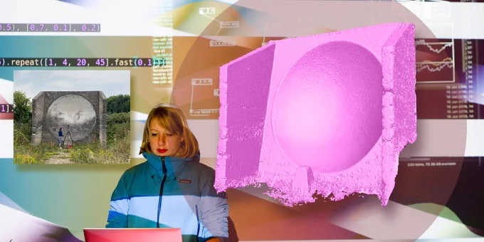 Shelly on a collage of coding and the Sunderland Soundmirror