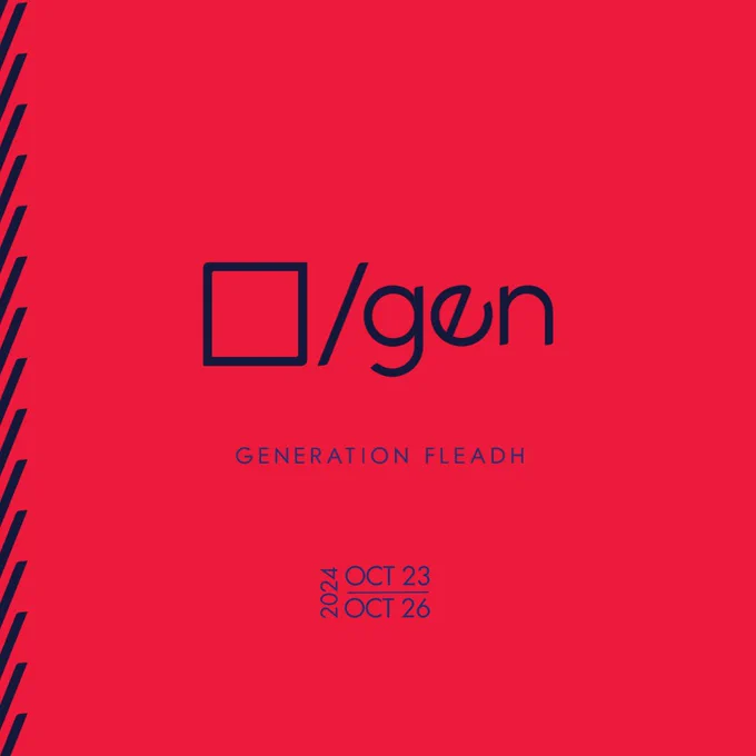 Promotional graphic. Generation Fleadh logo. 23 - 26 October 2024.