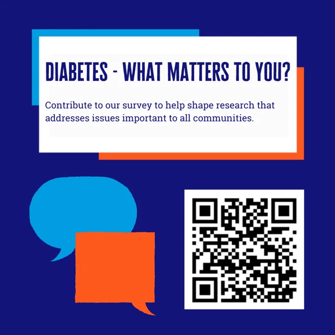 Diabetes what matters to you? contribute to our survey to help shape research that addresses issues important to all communities.