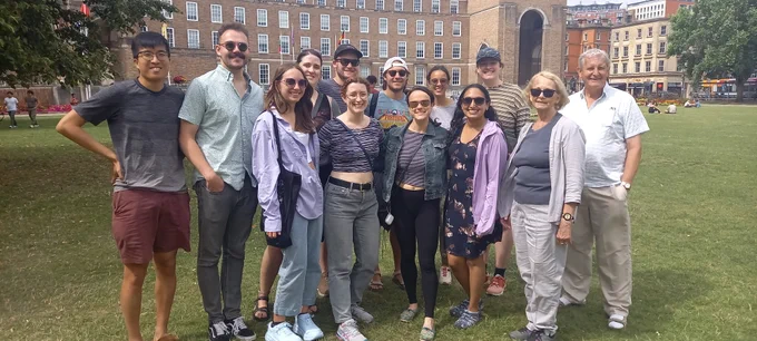 End of walk on College Green