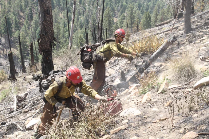 Smokey Bear hotshots on the #Blue2Fire. Photo from InciWeb.