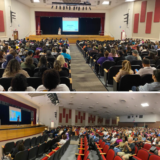 Andrea Early, the new PWCS Food and Nutrition Director, welcomed the entire PWCS Nutrition team back! Keynote Speaker, Joe Pettit, provided staff with inspiration to start the school year!