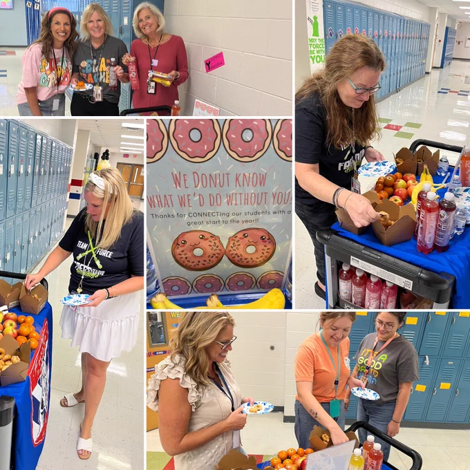 Treat trolley and teachers