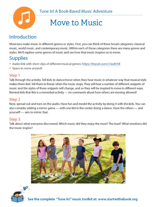 Move to Music activity instructions
