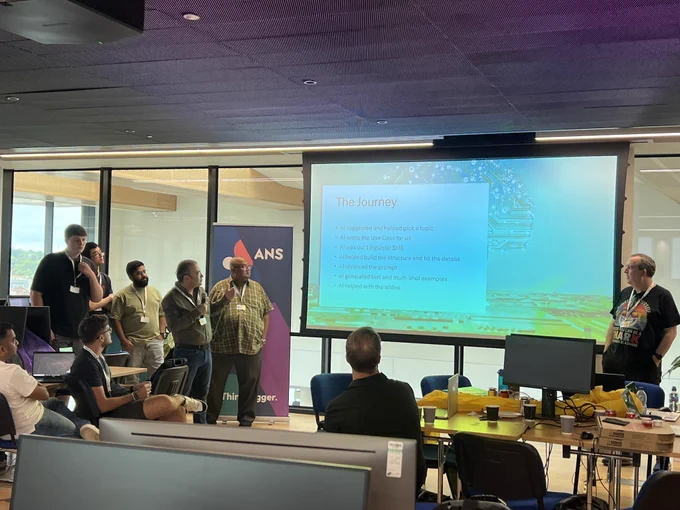 Team showing the list of things AI helped them with