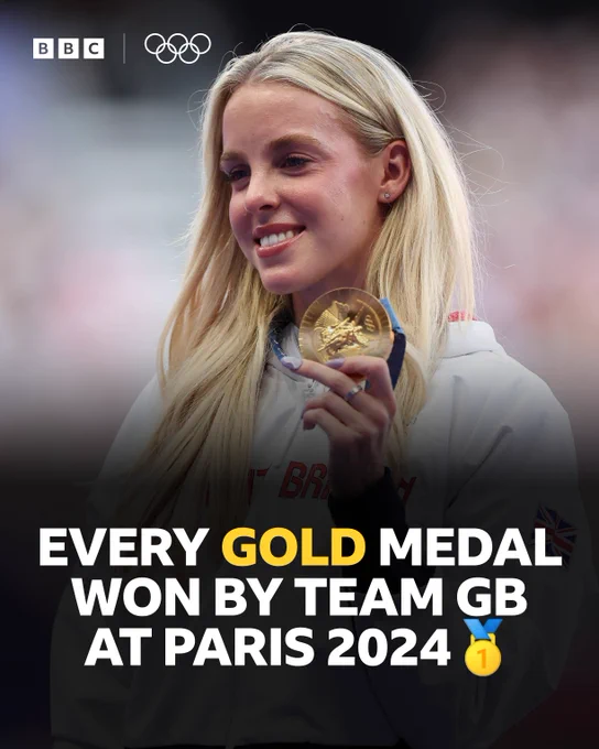 Every gold medal won by Team GB at Paris 2024 