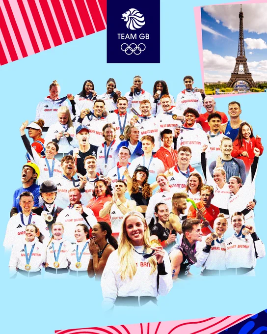 Graphic showing Team GB at Paris 2024. 