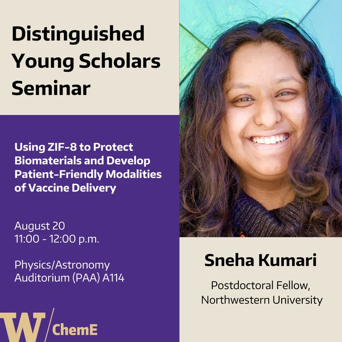 TODAY!

Sneha Kumari (@Snekumari), Postdoctoral Fellow at @NorthwesternU (& @MirkinGroupNU), will be sharing a talk titled: "Using ZIF-8 to Protect Biomaterials and Develop Patient-Friendly Modalities of Vaccine Delivery."

PAA A114 11:00a.m. -12:00p.m. 
https://tinyurl.com/Kumari082024
