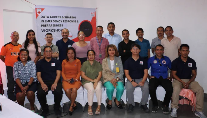 Today's marks the kick off of 5-day workshop on data access and & sharing in Emergencies. this impactful event successfully led by IM Coordinator of IFRC APRO and IM Senior IFRC CCD Jakarta  along with CVTL's IM specialist.
The workshop brought together a diverse group of participants, including representatives from NGOs/INGOs, and government bodies such as the Civil Protection Authority, the Vice Prime Minister's Cabinet for Rural Development and Preservation of Natural Resources, as well as key stakeholders from UNDP, CRS, and the Meteorology Office.

Throughout the workshop, we explored the IFRC Go Platform, API, and the Montandon Platform, focusing on crisis and hazard historical data in Timor-Leste. By the end of this workshop, it is anticipated that an IM Working Group will be established in Timor-Leste to enhance emergency preparedness and response efforts, maximizing the potential of Montandon for future crises.