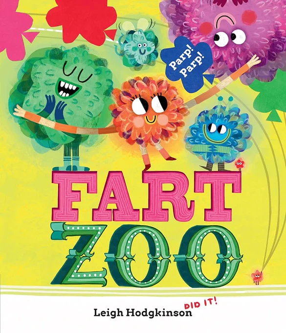 book cover for fart zoo by leigh hodgkinson 
