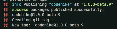 Publishing "codehike" at "1.0.0-beta.9"