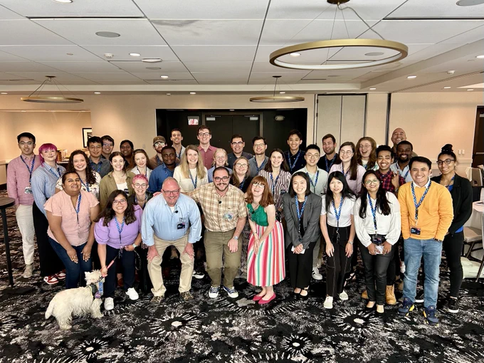 A group photo of the 2024 CAS Future Leaders with Kent, Diego, and Christine at the center