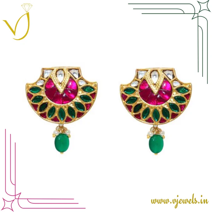 Queenly Craftsmanship: Discover the royal allure of our Enamel Artisan Earrings, meticulously handcrafted with Minakari art. These earrings are adorned with pearls and semi-precious gemstones, capturing the essence of Rajasthani tradition.

Contact Us @vjewels_in
Website: www.vjewels.in
Call/Whatsapp:  91 9829051169
Email: hello@vjewels.in & vjewels.in@gmail.com
