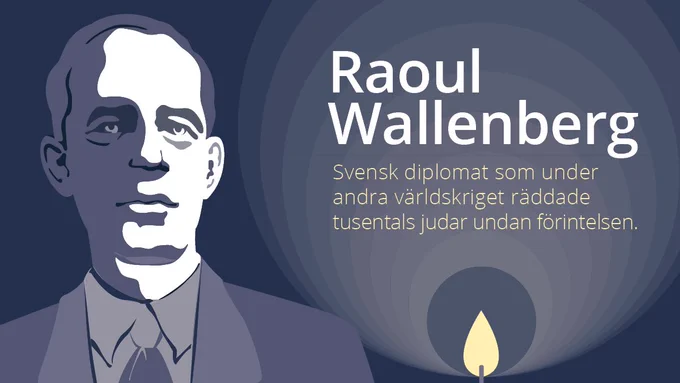 Raoul Wallenberg. Svensk diplomat som under andra världskriget räddade tusentals judar undan förintelsen.