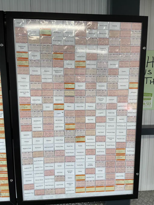 The London Underground case on the board with only tube stations.