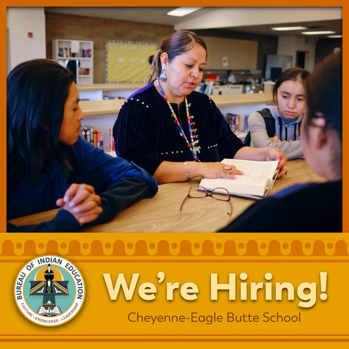 Graphic: We're Hiring at Cheyenne-Eagle Butte School! 