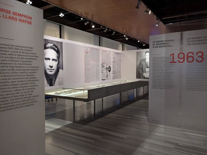 Photographie de l'exposition sur Jorge Semprun ©Ministerio de Cultura de España