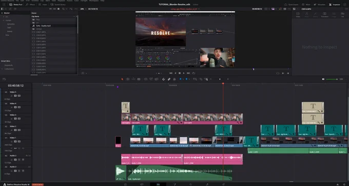 Blender-to-Resolve series in making - the timeline in Resolve