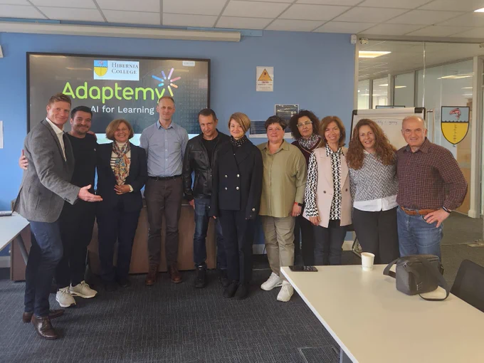 Exciting time yesterday showcasing our cutting-edge AI learning projects to an Erasmus  delegation from Greece! Fascinating discussions on integrating AI into workflows. Big thanks to 
@FrankKehoe
 and our partners 
@DanielMcCrea
 
@Adaptemy
. #EdTech #AIinEducation