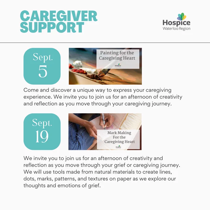 Upcoming events for Caregivers in September