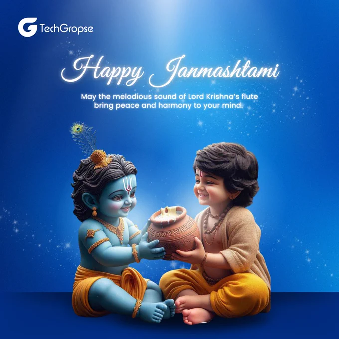 On the day of Janmashtami, Lord Krishna was born spreading love and joy by listening to prayers. Lord Krishna’s flute created waves of peace and calmness in the minds of people.

🌐 www.techgropse.com
.
.
.
#TechGropse #Janmashtami2024 #HappyJanmashtami #KrishnaJanmashtami #KrishnaLove #DivineKrishna #KrishnaBhakti #JanmashtamiCelebration #KrishnaJanmotsav #BhagwanKrishna #LordKrishna #JanmashtamiSpecial #FestiveVibes #KrishnaLeela #FestivalOfIndia