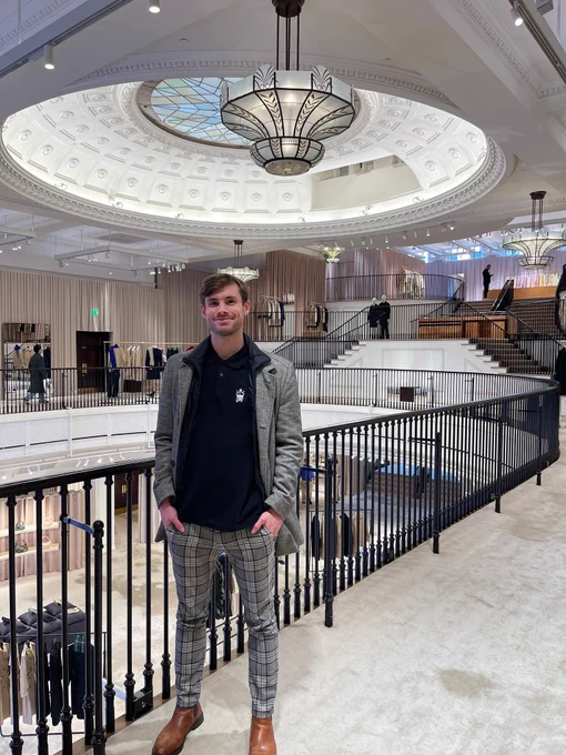 Callum is stood on the second floor of Burberry's flagship store on Regent Street in London, United Kingdom.