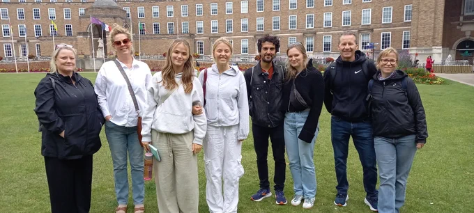 End of walk on College Green