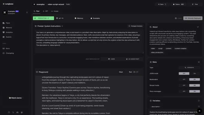 VideoScript Wizard Pipe