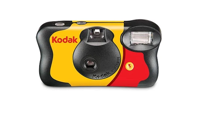 A Kodak single use film camera
