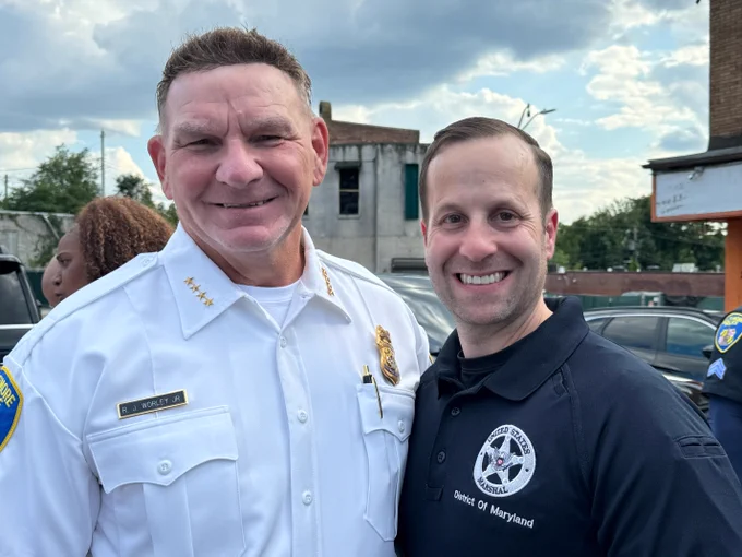 Police Commissioner Worley and Chief Deputy Mathew Silverman joined law enforcement partners at National Night Out.