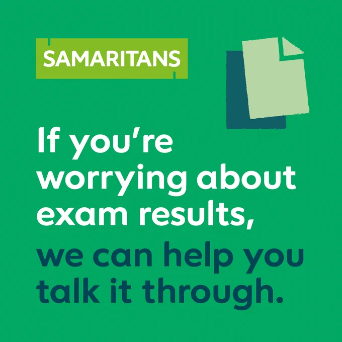 If you’re worrying about exam results, we can help you talk it through.