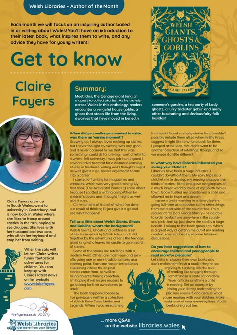 Get to Know Author of the Month Claire Fayers