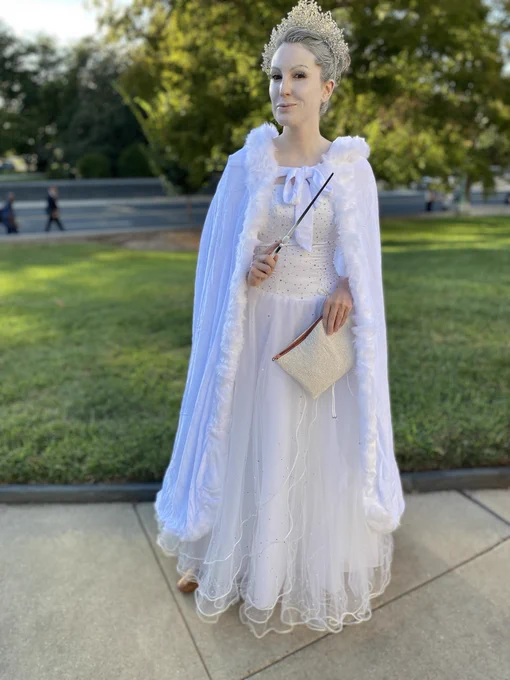 2023 Live! at the Library costume ball attendee dressed as 
Jadis the White Witch