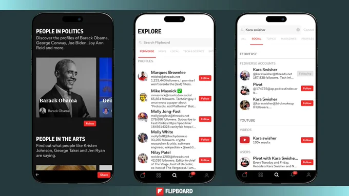 Flipboard app screenshots