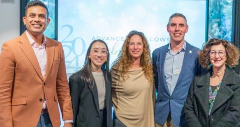 (left-to-right) Dr Mahbub Sarkar, Danilla Tcha, Professor Letizia Gramaglia, Associate Professor Tim Fawns, and Professor Allie Clemans