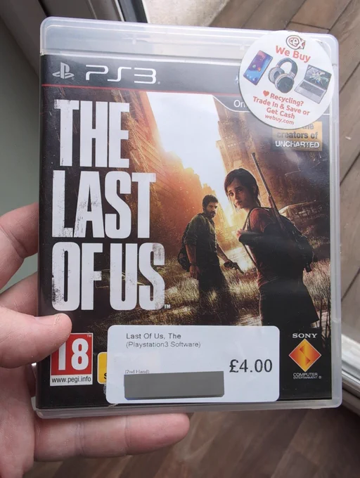 The Last of Us on Playstation 3 physical boxed copy bought for £4 from CEX