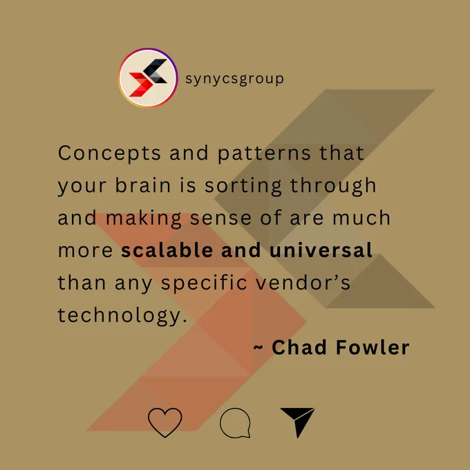 At Synycs, we focus on mastering concepts and patterns that transcend specific technologies. It's this universal understanding that makes our solutions scalable and adaptable across any platform. 🧠 Happy Weekend🎉