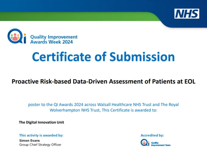 Certificate of Submission
