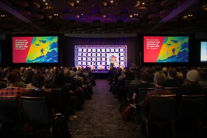 Driesnote photo from DrupalCon Portland 2024