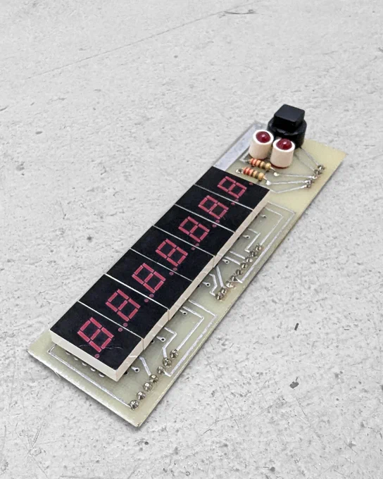 Light brown circuit board.