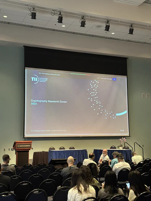 GHTC slides on a screen at the Crypto 2024 conference