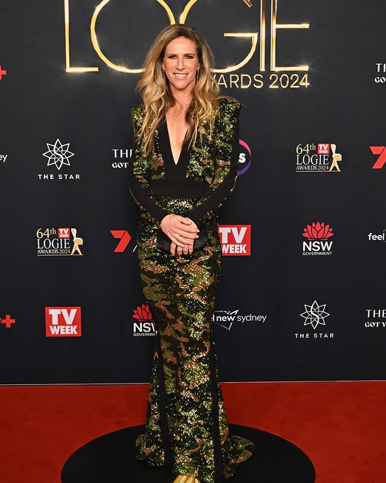Elise Kellond-Knight featured on the red carpet at the 2024 Logie Awards.
