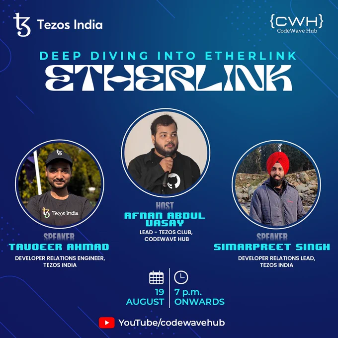Etherlink workshop by Tezos Club CodeWave Hub
