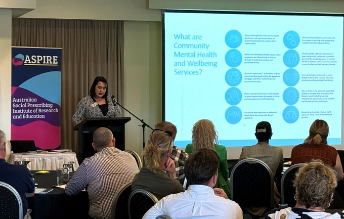 Chloe speaking at our NATURELINK workshop at Robina on the Gold Coast.